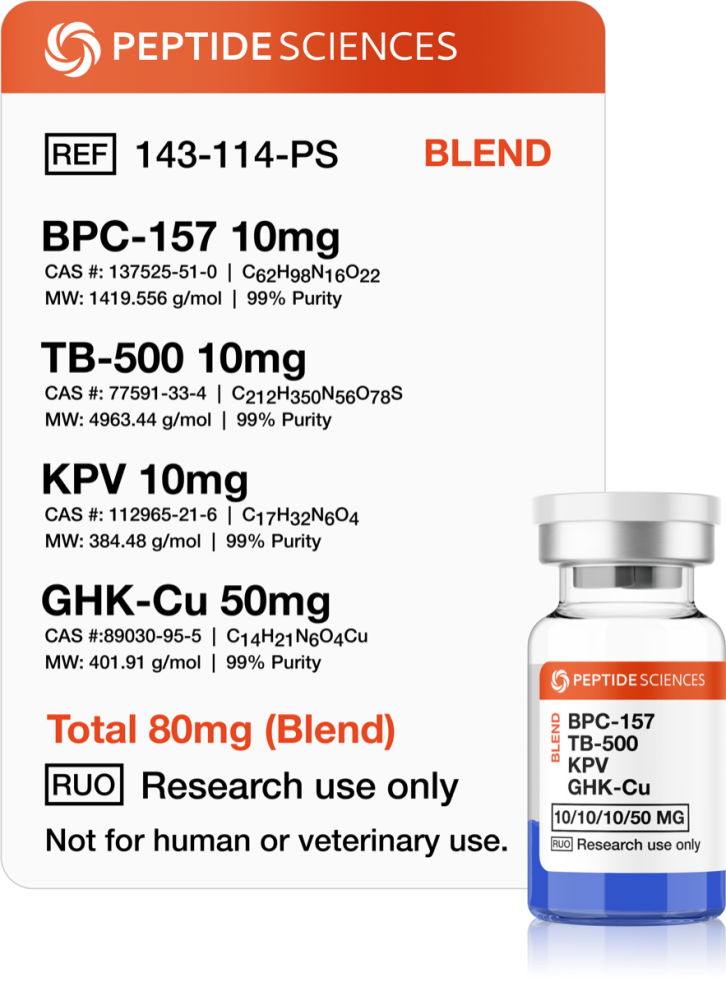 bpc 157, tb 500, kpv, ghk cu 80mg (klow blend) bpc 157, tb 500, kpv, ghk cu 80mg (klow blend)