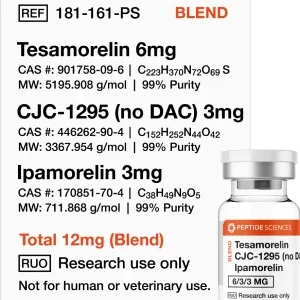 tesamorelin, cjc 1295 (no dac), ipamorelin 12mg (blend)